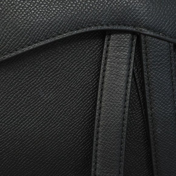 Christian Dior Handbag Saddle Bag Leather Black Women's - Picture 10 of 11